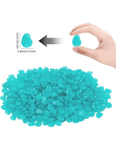 1000 Rocas Luminiscentes Verdes para Decoración Jardín Acuario 2