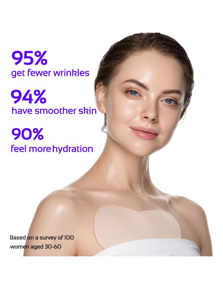 Parche Antarrugas para el Pecho Skywee - Set de 3 Parches de Silicona Reutilizables