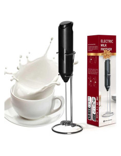 Espumador de Leche Simple Deluxe a Batería con Soporte Inoxidable