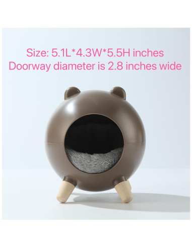 Escondite para Hámster TUTU&LELE Nido Espacial Marrón