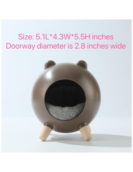 Escondite para Hámster TUTU&LELE Nido Espacial Marrón