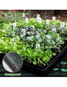 Kit de Inicio de Semillas Adawook 40 Celdas con Manta Térmica 2