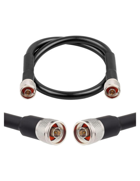 Cable Coaxial KMR400 0.61m N Macho a N Macho Ultra Baja Pérdida