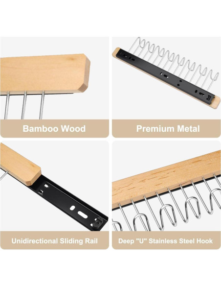 Varilla de Valet Extraíble FOTRIC para Armario - 2 Piezas