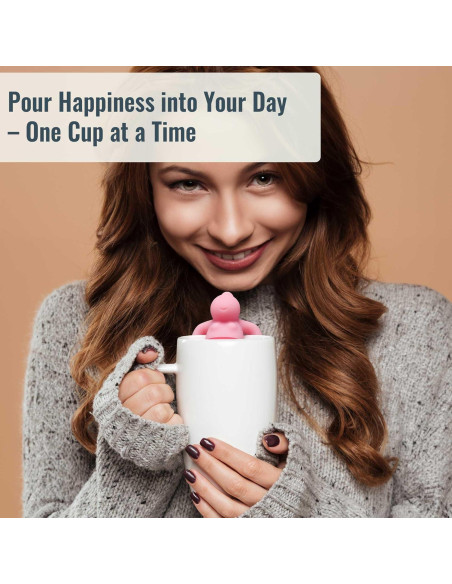 Conjunto de Infusores de Té DecorChiq CuTea - Silicona Rosa y Azul