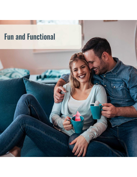 Conjunto de Infusores de Té DecorChiq CuTea - Silicona Rosa y Azul