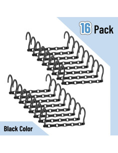 Perchas Ahorradoras de Espacio Mr. Pen 16 pcs Negro Plástico 2