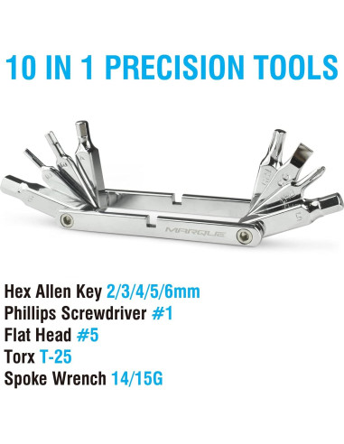 Herramienta Multitool 10 en 1 MARQUE para Bicicleta - Compacta