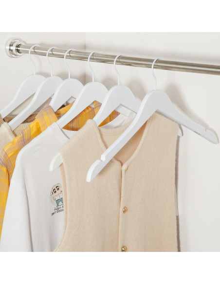 Perchas de Madera Blanca TOPIA HANGER - 10 Unidades CT06W