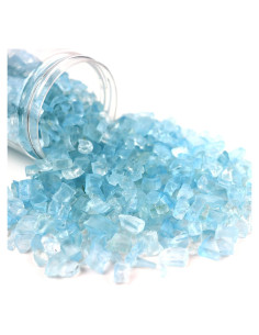 Vidrio Luminiscente Triturado LePe 454g Azul Claro 3-20mm