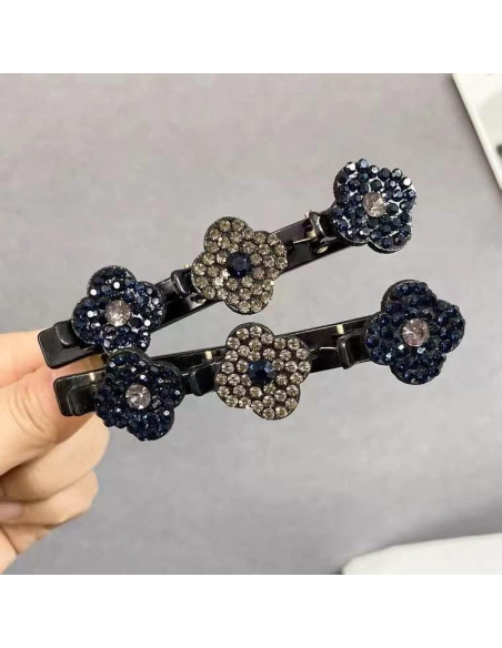 Clip de Pelo Trenzado con Rhinestone Besaleck - 4 Piezas Clip de Pelo Trenzado con Rhinestone Besaleck - 4 Piezas