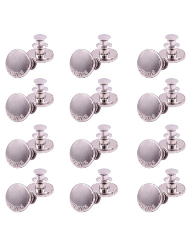 12 Botones de Reemplazo Instantáneo Ajustables Z094 para Pantalones