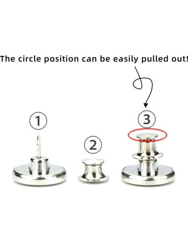 12 Botones de Reemplazo Instantáneo Ajustables Z094 para Pantalones