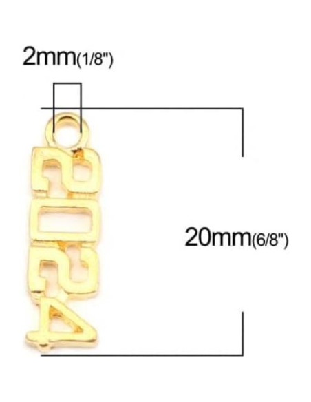 50 Charms Colgantes PEPPERLONELY Baño de Oro 20x6mm