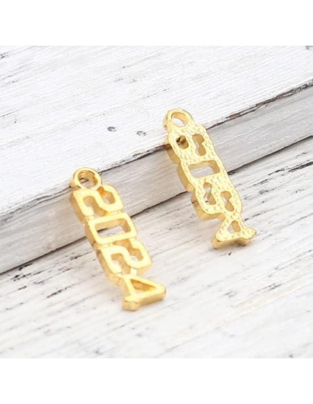 50 Charms Colgantes PEPPERLONELY Baño de Oro 20x6mm