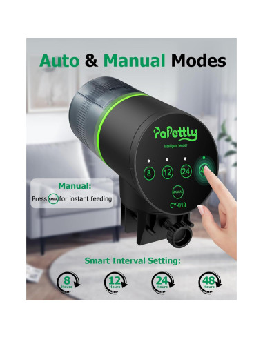 Dispensador Automático de Comida para Peces Papettly 200ml