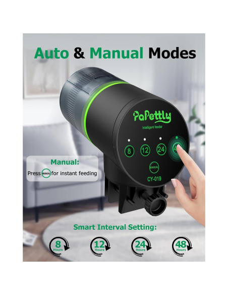 Dispensador Automático de Comida para Peces Papettly 200ml