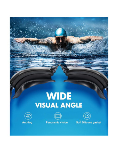Gafas de natación NSSIW para adultos - Antivaho y sin fugas