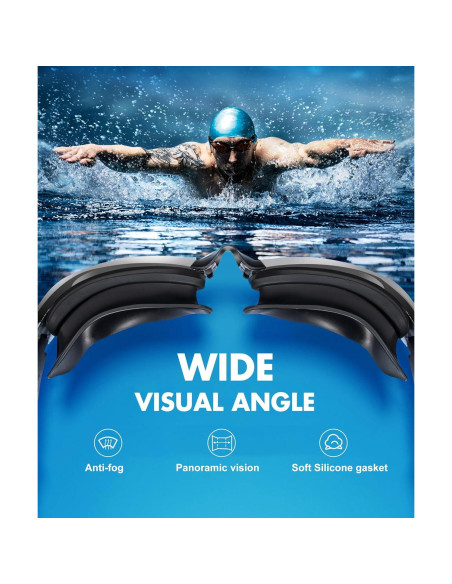 Gafas de natación NSSIW para adultos - Antivaho y sin fugas