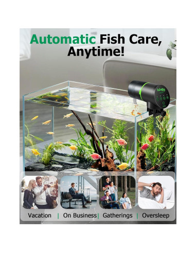 Dispensador Automático de Comida para Peces Papettly 200ml