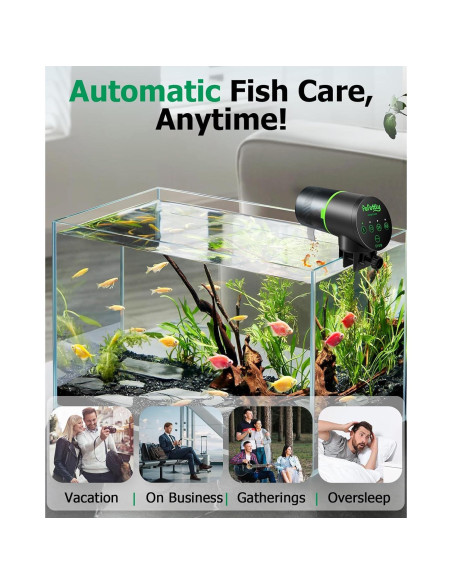 Dispensador Automático de Comida para Peces Papettly 200ml