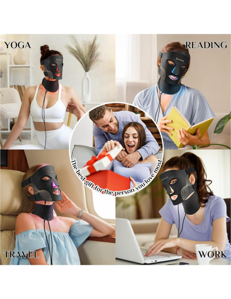 Máscara de Terapia de Luz LED FOLOKE para Cuidado de la Piel