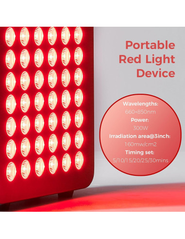 Panel de Terapia de Luz Roja Rltrelax 300W 660nm 850nm