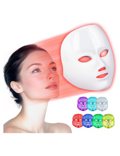 Máscara Facial LED Yahi 7 Colores Terapia de Luz Roja