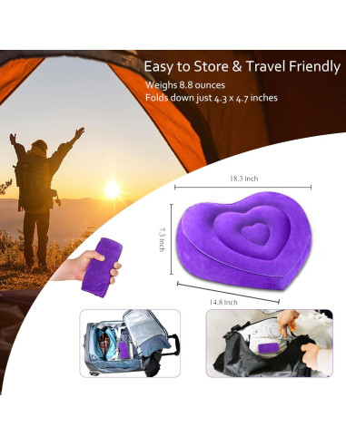 Almohada Inflable de Elevación de Piernas Hawtail - Corazón