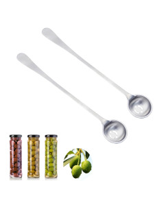 Cucharas de Aceituna Acero Inoxidable Asanta 2 PZS Mango Largo
