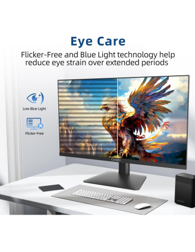 Monitor de Juegos CUNPU 24" QHD 100Hz IPS Ajustable