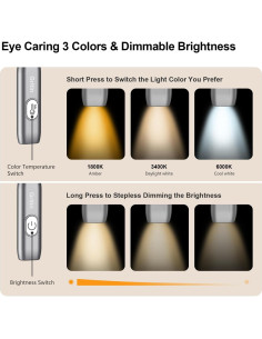 Luz de Lectura Gritin para el Cuello, 3 Colores, 80 Horas 2