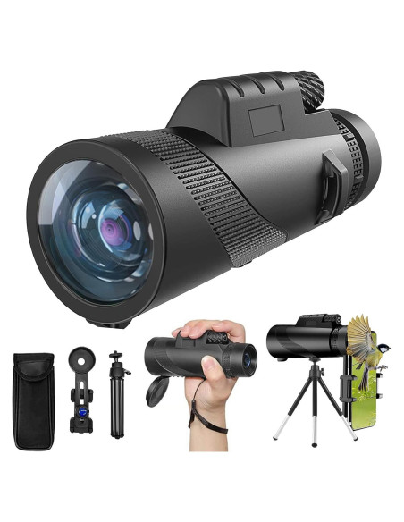 Monóculo 10x42 EOQIFJM HD Impermeable con Trípode
