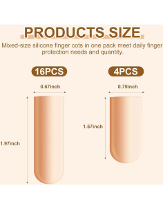 Cubiertas de Dedos de Gel BMKYUET 20 Pcs Reutilizables Silicona 2