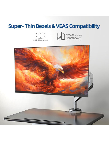 Monitor de Juegos CUNPU 24" QHD 100Hz IPS Ajustable