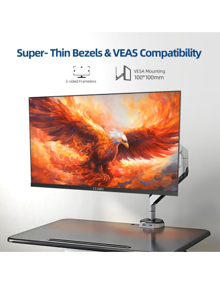 Monitor de Juegos CUNPU 24" QHD 100Hz IPS Ajustable