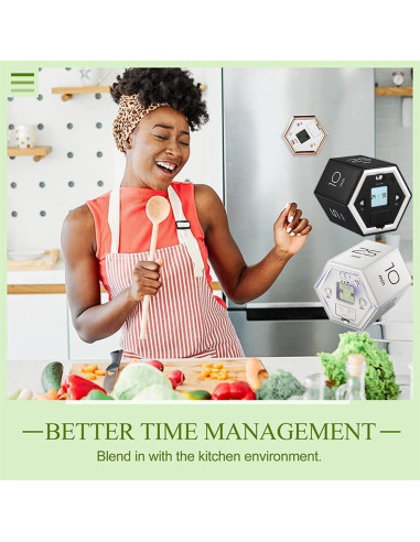 Temporizador Digital Hexagonal Magnético SIUKE para Cocina