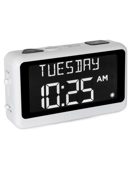 Reloj Hablante ORKA Digital con Alarmas y Grabación de Voz
