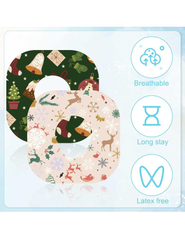 25 Piezas Parches Adhesivos Dexcom G7 Navidad Impermeables