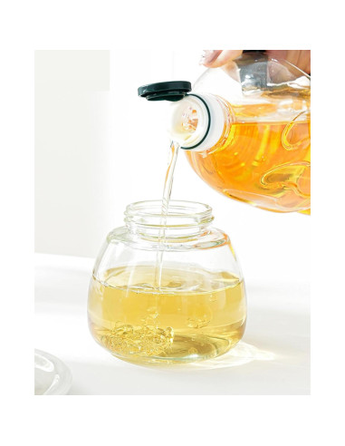 Pulverizador de Aceite de Oliva JIMMEAL 350ml Vidrio Beige