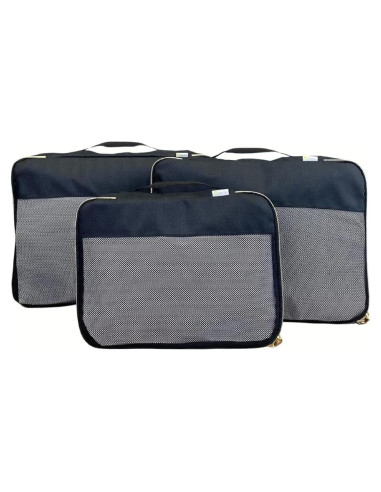 Set de 3 Cubos de Empaque Itzy Ritzy - Grandes, Negros