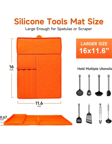 Almohadilla de Espátula de Silicona Sezbaifles 40.6x29.5cm