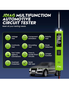 Probador de Circuitos Automotriz JDIAG PB10 0-80V Continuidad 2