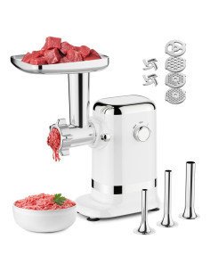 Picadora de Carne Eléctrica GVODE G2503 - 700W, 3 Tubos, 4 Placas