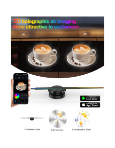 Ventilador Holográfico 3D HAVIsikr 42cm HD Control Remoto 2