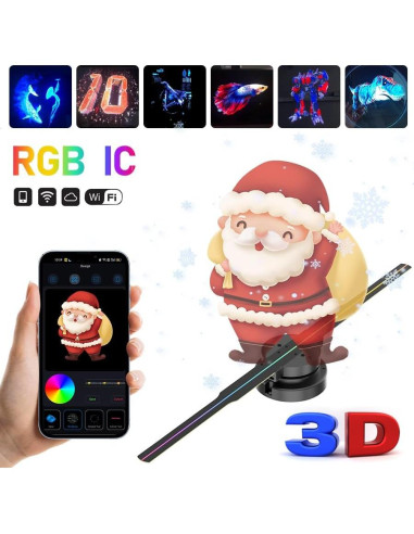 Ventilador Holográfico 3D HAVIsikr 42cm HD Control Remoto