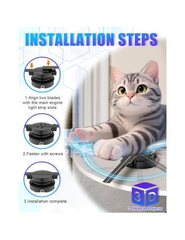 Ventilador Holográfico 3D HAVIsikr 42cm HD Control Remoto