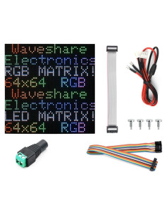 Panel LED RGB flexible Waveshare 64x64 píxeles 3mm