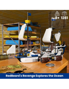 Conjunto de Construcción Barco Pirata Mould King 10147 - 1281 Piezas 2