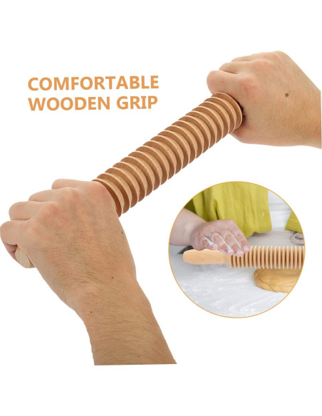 Rodillo de Madera GOOHOCHY para Cortar Espagueti 33x4cm